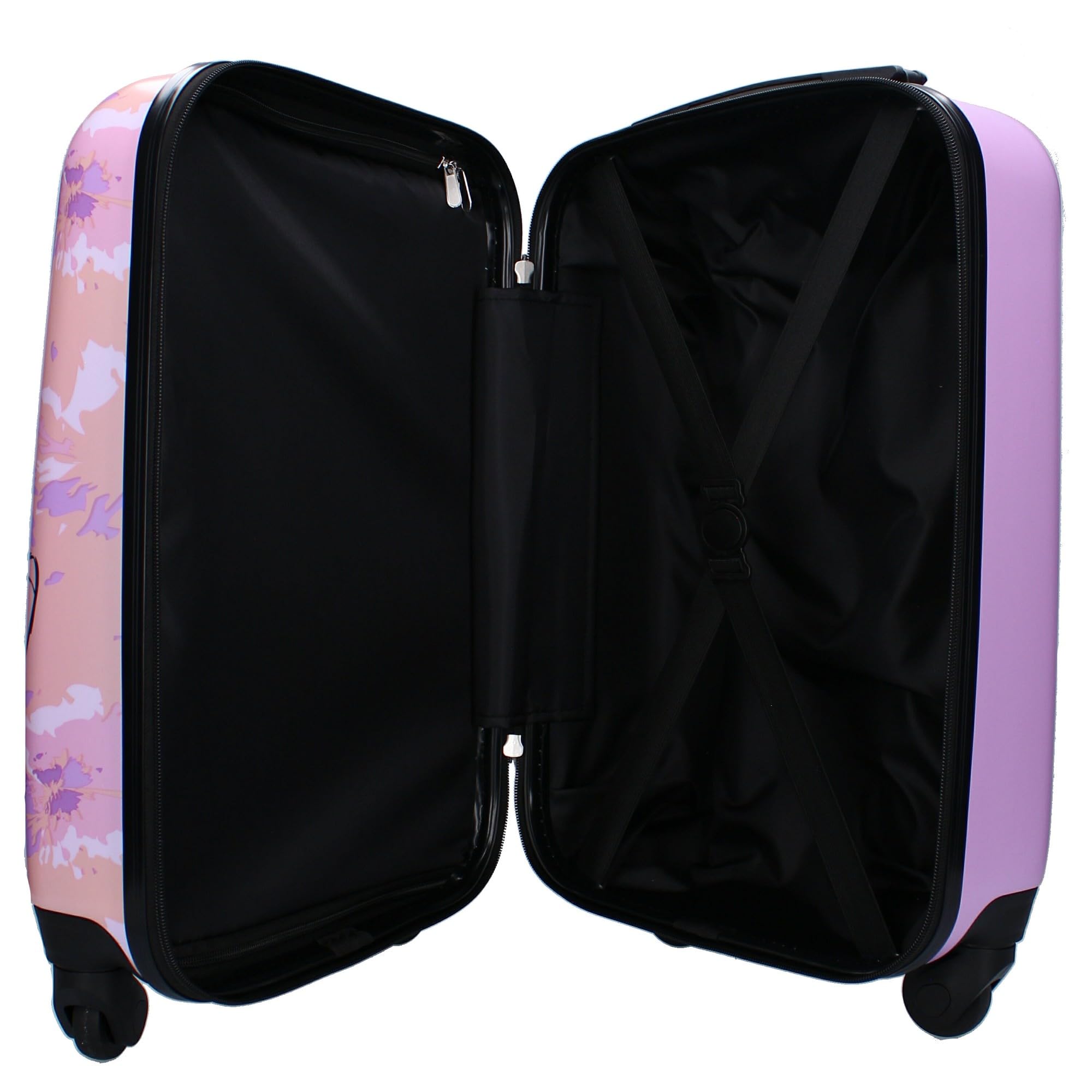 Vadobag STITCH e ANGEL - Valigia rigida in ABS Trolley da Viaggio per Bambini - 4 Ruote - Maniglia Estensibile - 46x33x21cm - Capacità 31 Litri - Colore Rosa