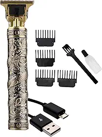 Máquina de Barbear e Cortar Cabelo Sem Fio com Lâminas Inoxidáveis, Design Dragão, Bivolt, Recarregável, Alta Potência, Ideal para Barbeiros e Uso Pessoal, linha Premium