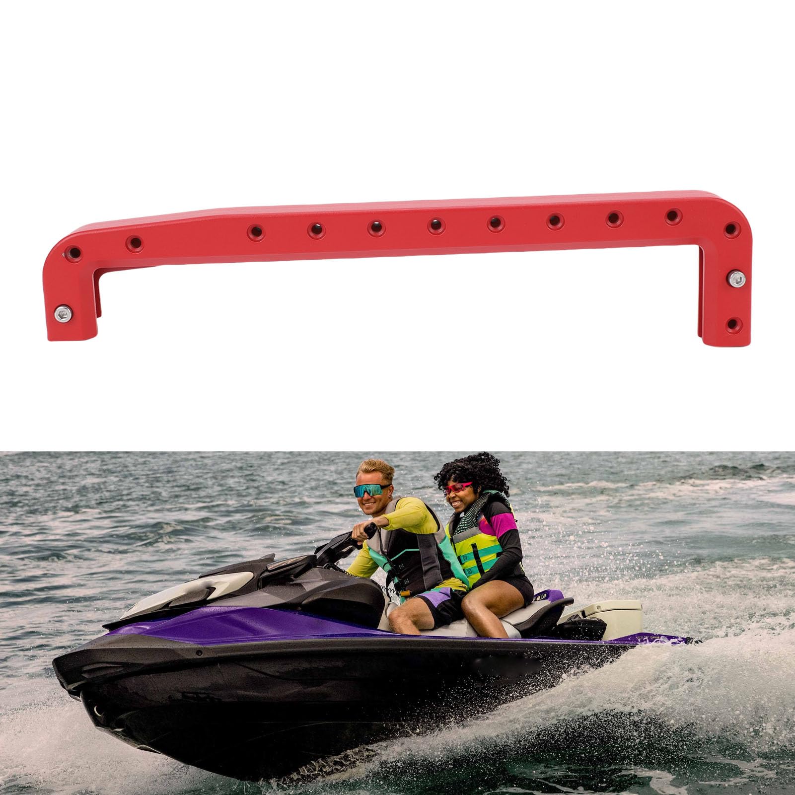 Morsetto collettore di aspirazione per barca a motore Kit di sostituzione billet in alluminio anodizzato ad alte prestazioni Rinforza i collettori in plastica per RXP RXT