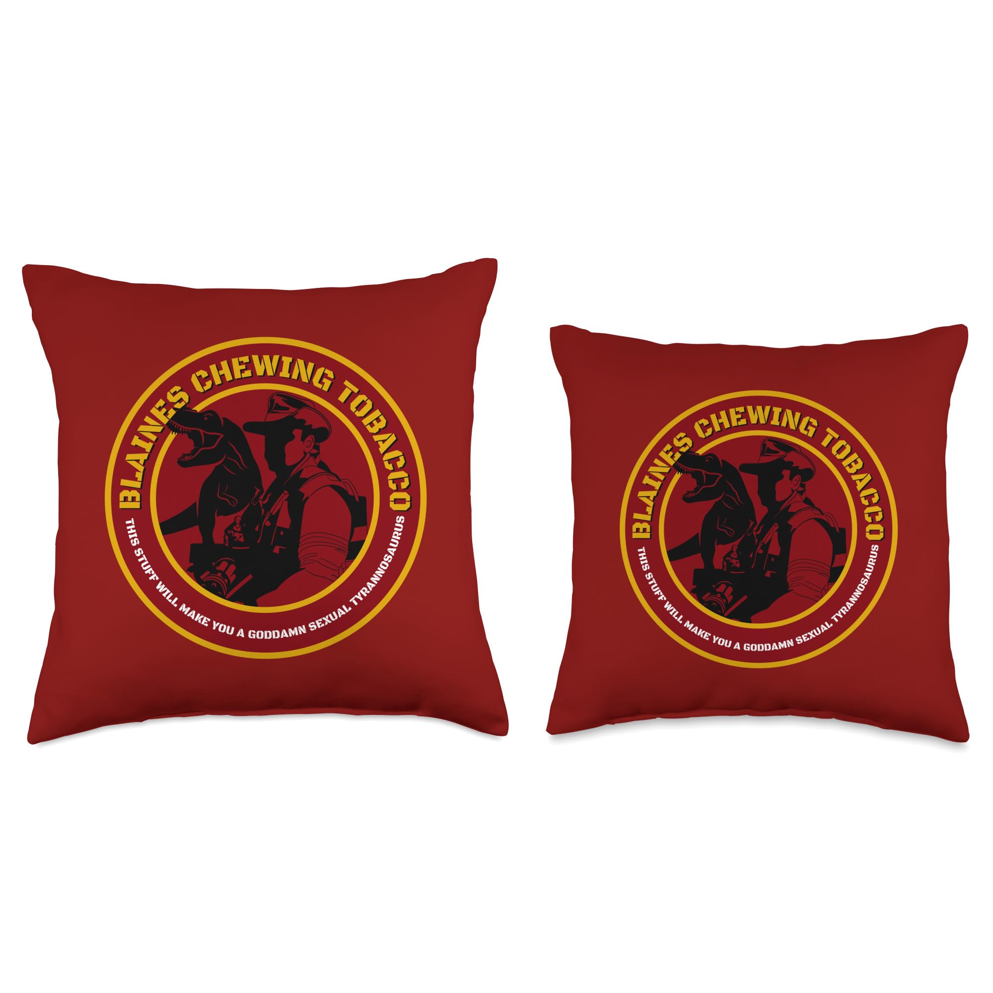 sexual tyrannosaurus tobacco Amazon.com: Blaine's Sexual Tyrannosaurus Chewing Tobacco Throw Pillow :  Home & Kitchen