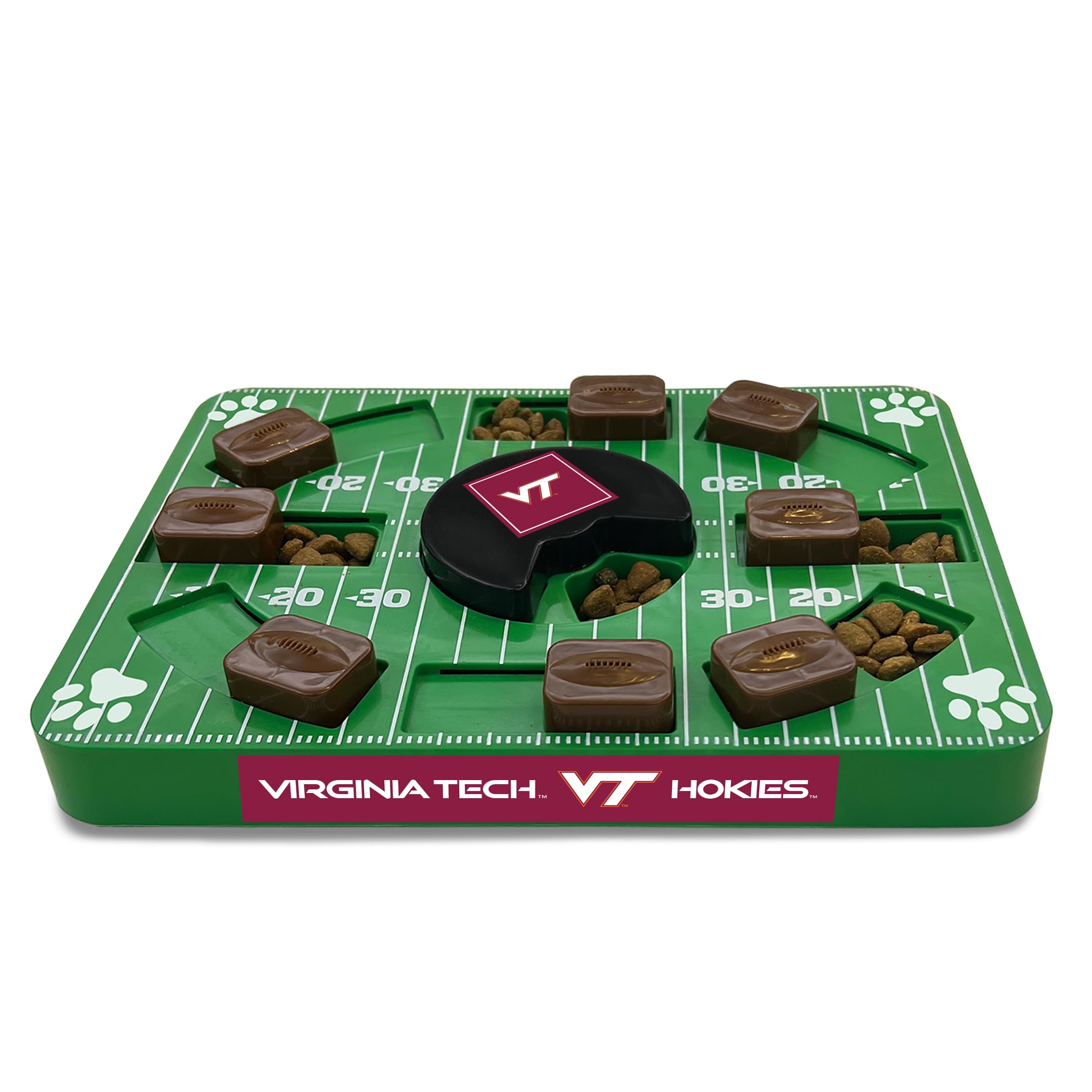 Pets First NCAA Virginia TECH Hokies Puzzle Toy, Puzzle Treat Dog Toy, Interactive Dog Treat Toy, Dog Puzzle Feeding Slow Toy