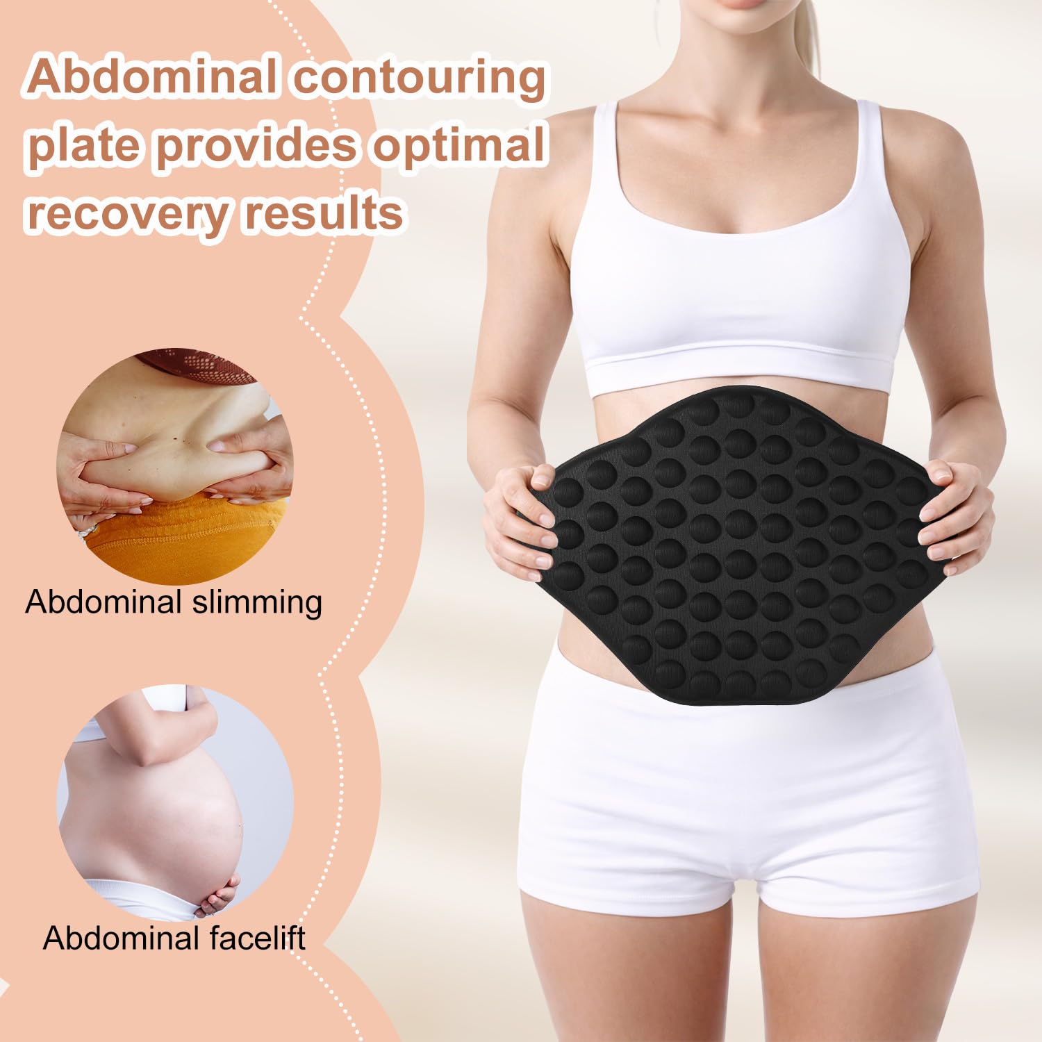Lyreh 2uds Tabla de Compresión Abdominal de Espuma Lipo, Tabla Espuma Lipo Esponjosa para Liposucción Postoperatoria Relleno Cintura Antiflacidez La Piel (Negro)