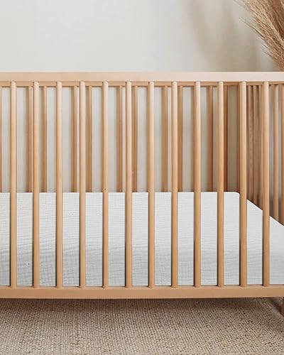 Miniatura 5 de Crib Sheets for Boys Girl, Fitted Baby Toddler Bed Sheets 28" x 52", Neutral Muslin Cotton Crib Mattress Sheet with Boho Style, Soft and Breathable