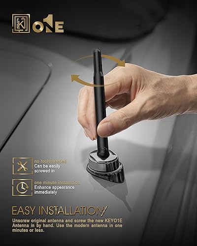 Miniatura 4 de KEYO1E - Antena corta compatible con Z3 y Z4 1995-2016  Bobina de cobre interna para una recepción optimizada de FM AM  Reemplazo de antena de 4.8