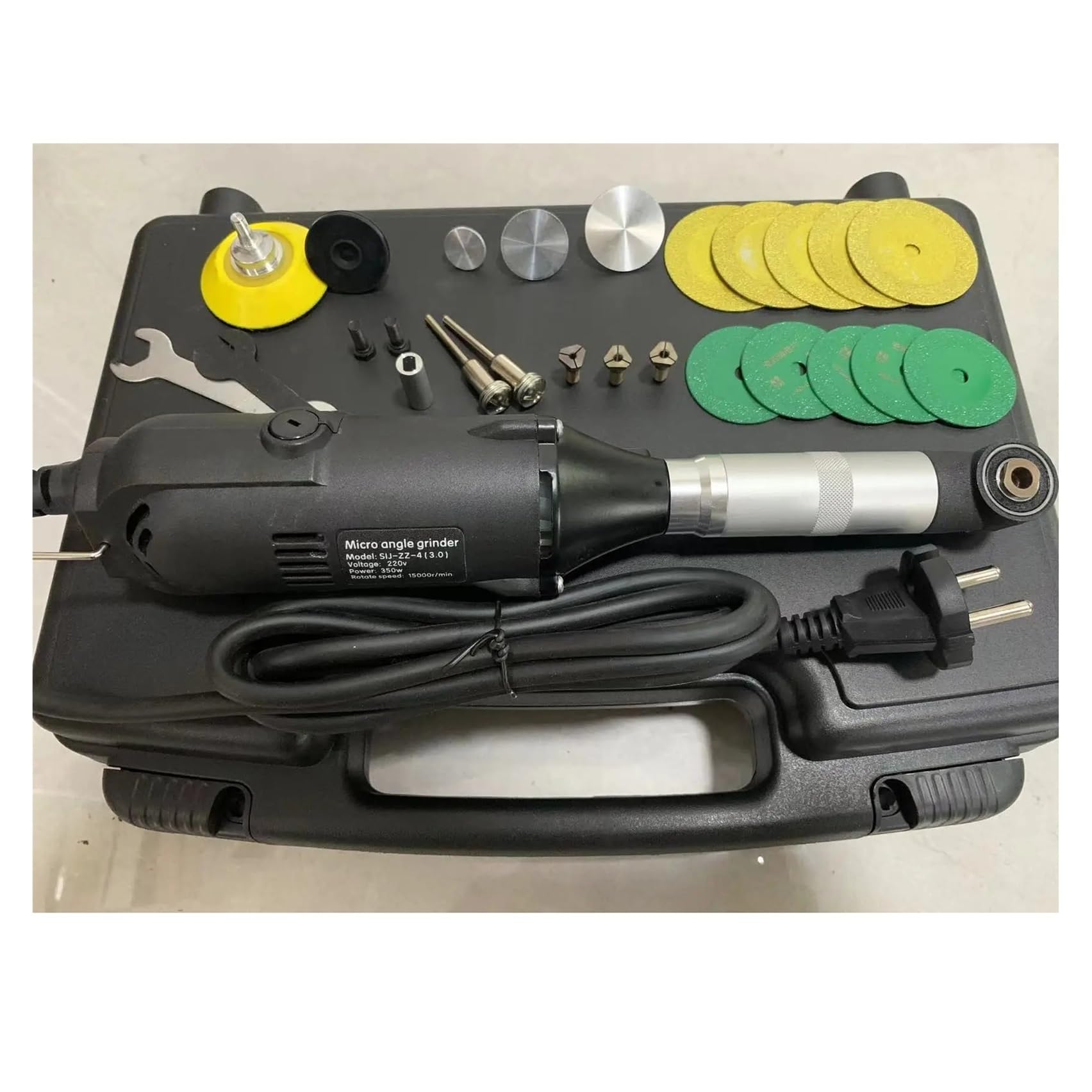 Ewsdsfs 220 110/ 90Degree Electric Elbow Grinding Machine Jewelry Wood Polishing Engraving Motor Micro Angle Grinder Tile Cleaning Tools(220)
