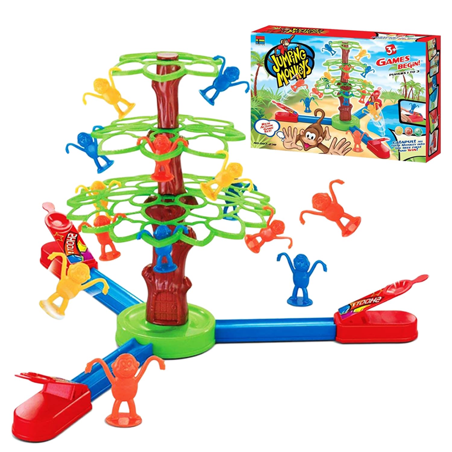 Kids Jumping Monkey Toys Bouncing Colorful Monkey Board Game Interactive Flipping Fun Activity for Toddlers Desktop Children Game Toy