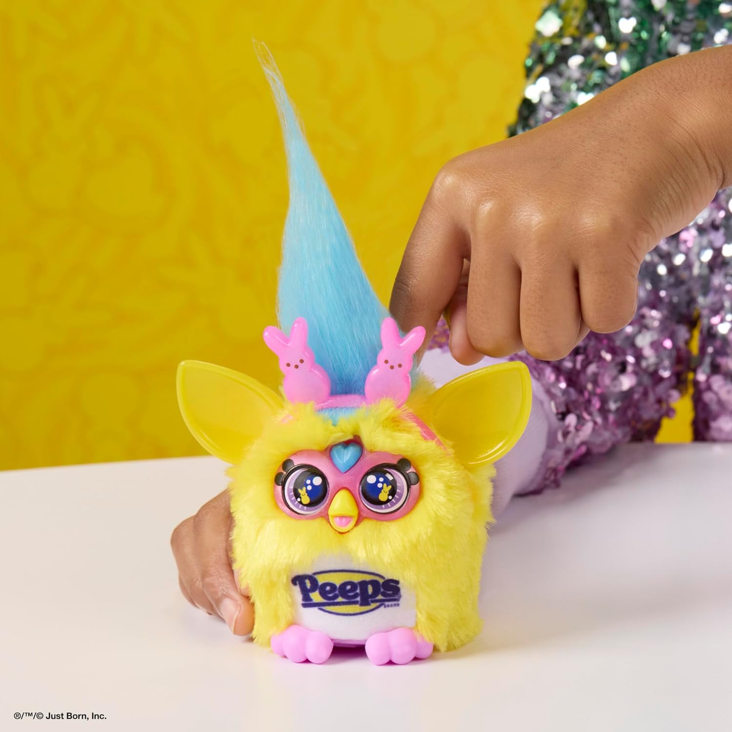 Furby Furblets Peeps Mini 3-Inch Electronic Plush Candy Toys for Kids 6+ – Easter Basket Stuffers