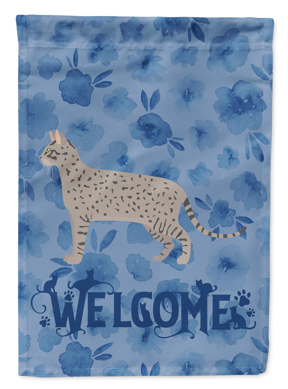 Drapeau de bienvenue chat safari ne craignez plus la décoloration au soleil
