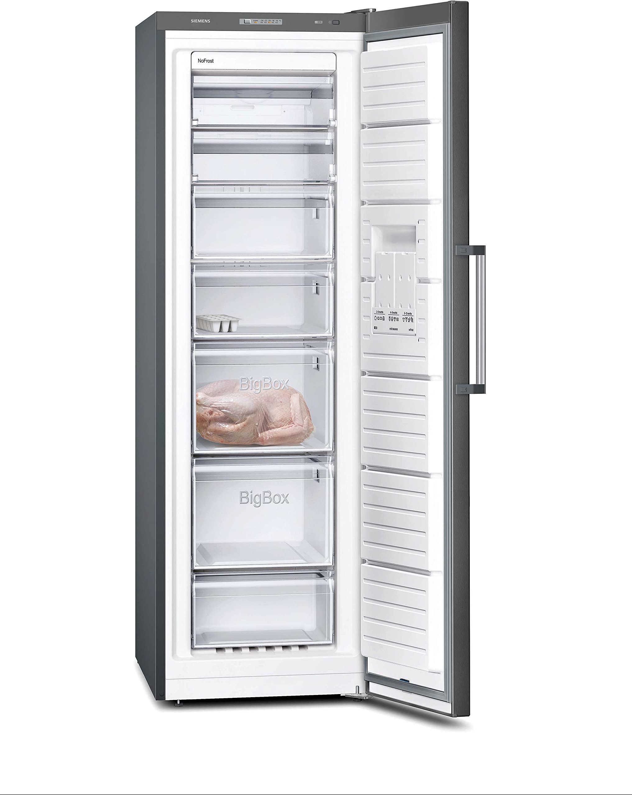 Siemens iQ300 GS36NVXEV congelador Independiente Vertical Negro 242 L A++