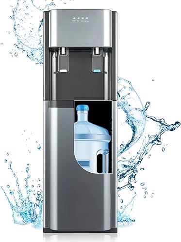 Miniatura 2 de Dispensador de agua de carga inferior, dispensador de agua de acero inoxidable de 5 galones, 3 ajustes de temperatura, agua caliente, fría y de