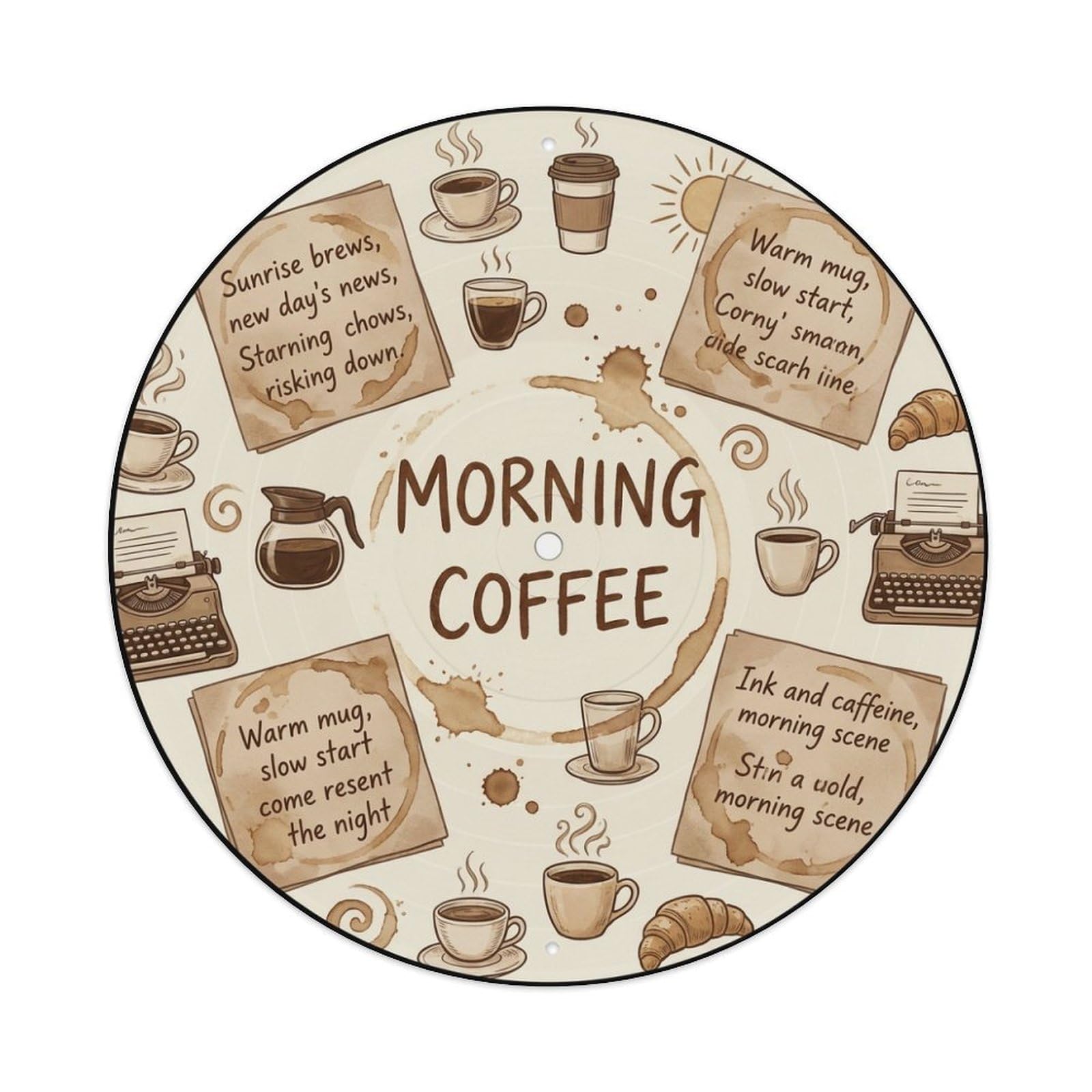 Coffee Stain Indie Vinyl Records Music Cover Metal Tin Sign