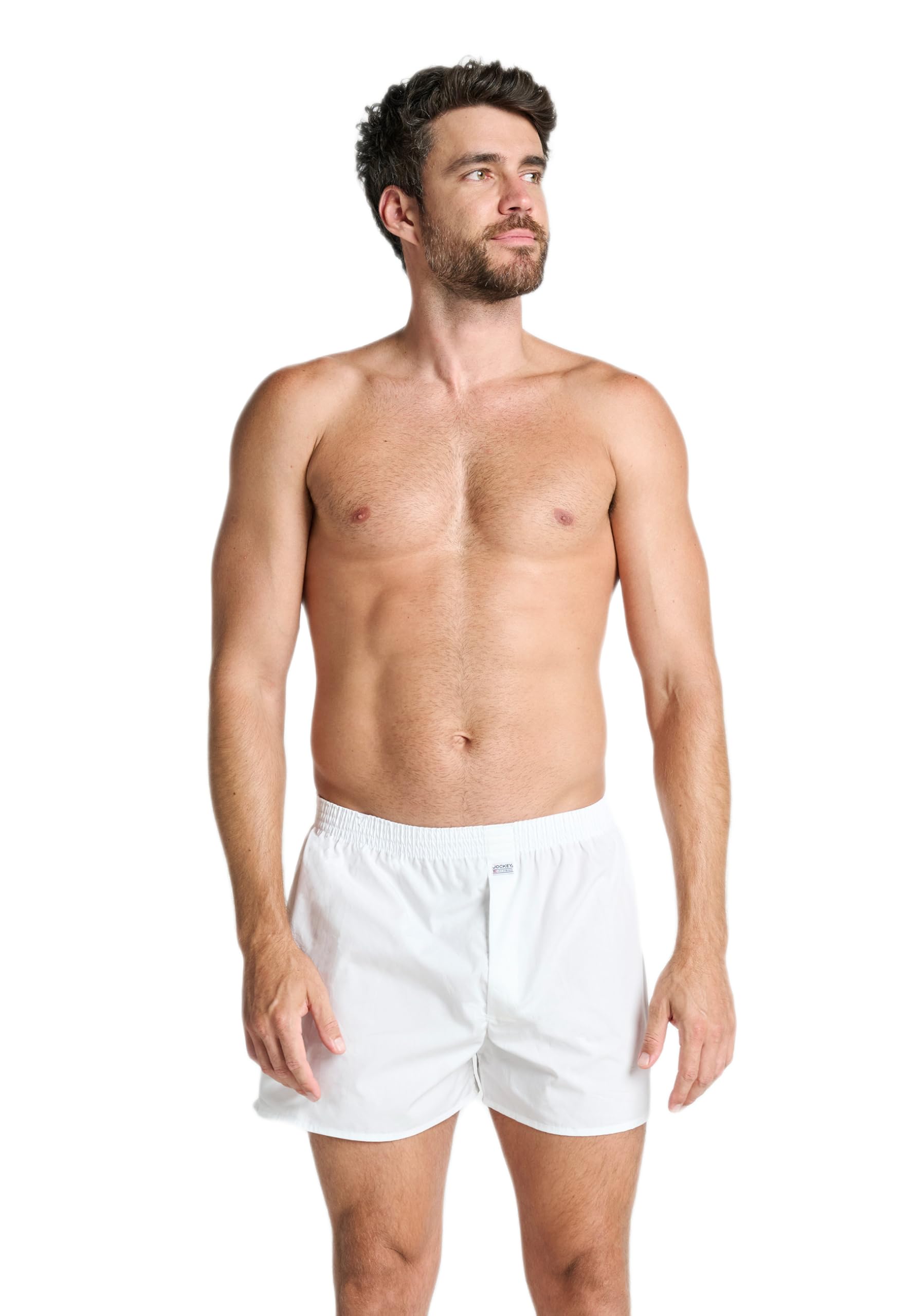 Jockey Men's Everyday Woven Boxer Short, White, 3XL