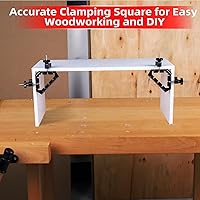 Vista 6 de GOINGMAKE Abrazaderas de esquina para herramientas de carpintería, abrazaderas de 45 y 90 grados, cuadrados de posicionamiento de aleación