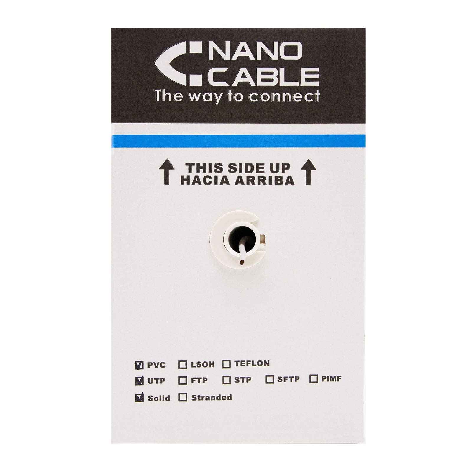 NANOCABLE 10.20.0504-EXT-BK - Cable de Red Ethernet RJ45 Cat.6 UTP para Exterior, Color Negro
