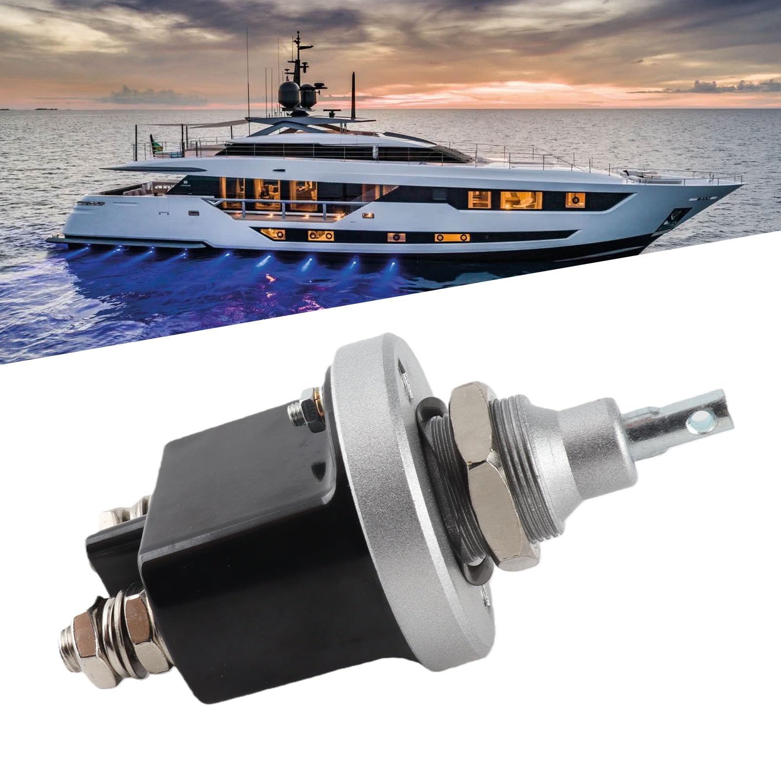 Interruptor de Desconexión de Batería 12V 500A, Corte de Energía Universal Impermeable para Coche, Caravana, Barco, Camión y RV