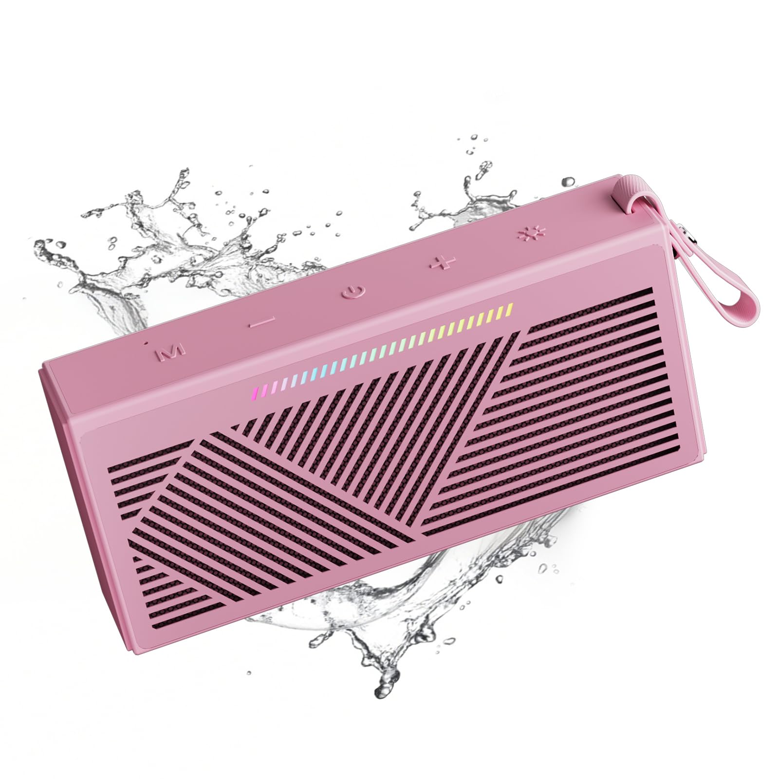 Altoparlante Bluetooth, altoparlante portatile wireless Bluetooth con suono HD, altoparlante impermeabile IPX5 con luci LED RGB, Bluetooth5.3, accoppiamento TWS, lunga durata, per casa/festa/esterni