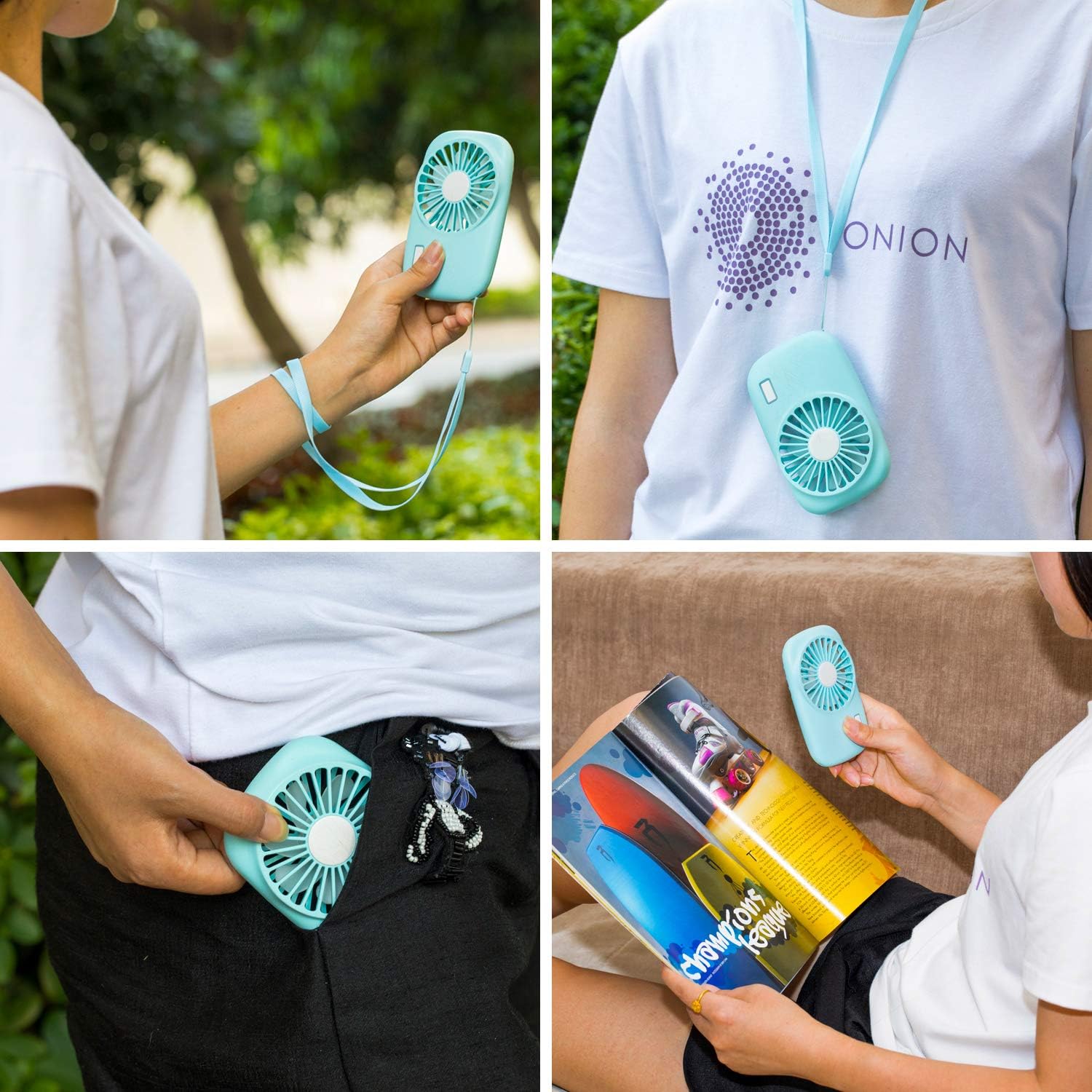 Aluan Handheld Fan Mini Fan Powerful Small Personal Portable Fan Speed Adjustable USB Rechargeable Eyelash Fan for Kids Girls Woman Man Home Office Outdoor Travel : Home & Kitchen