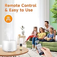 Vista 5 de Essential Oil Diffusers 500ml+6 PC Essential Oils,Remote 7 Colors Aromatherapy Diffuser,Ultrasonic Oil Diffuser Essential Oils Diffusers for
