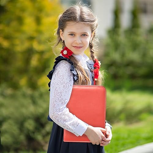 Miniatura 5 de Álbum de recolección de tarjetas caqui en piel sintética duradera, diseño seguro con cremallera, tarjeta de doble cara