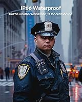 Vista 6 de BOBLOV Cámara corporal KJ23Pro 4K, cámara corporal de 128 GB con visión nocturna, batería de 4000 mAh para 15 horas de grabación continua, diseño