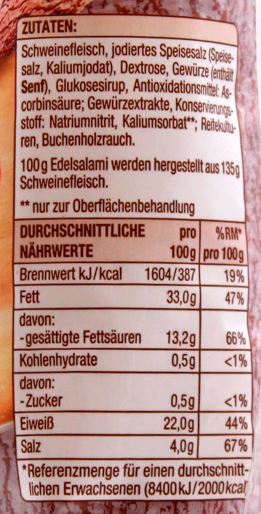 Gut & Günstig Delikatess Edel Salami, 10er Pack (10 x 650g)