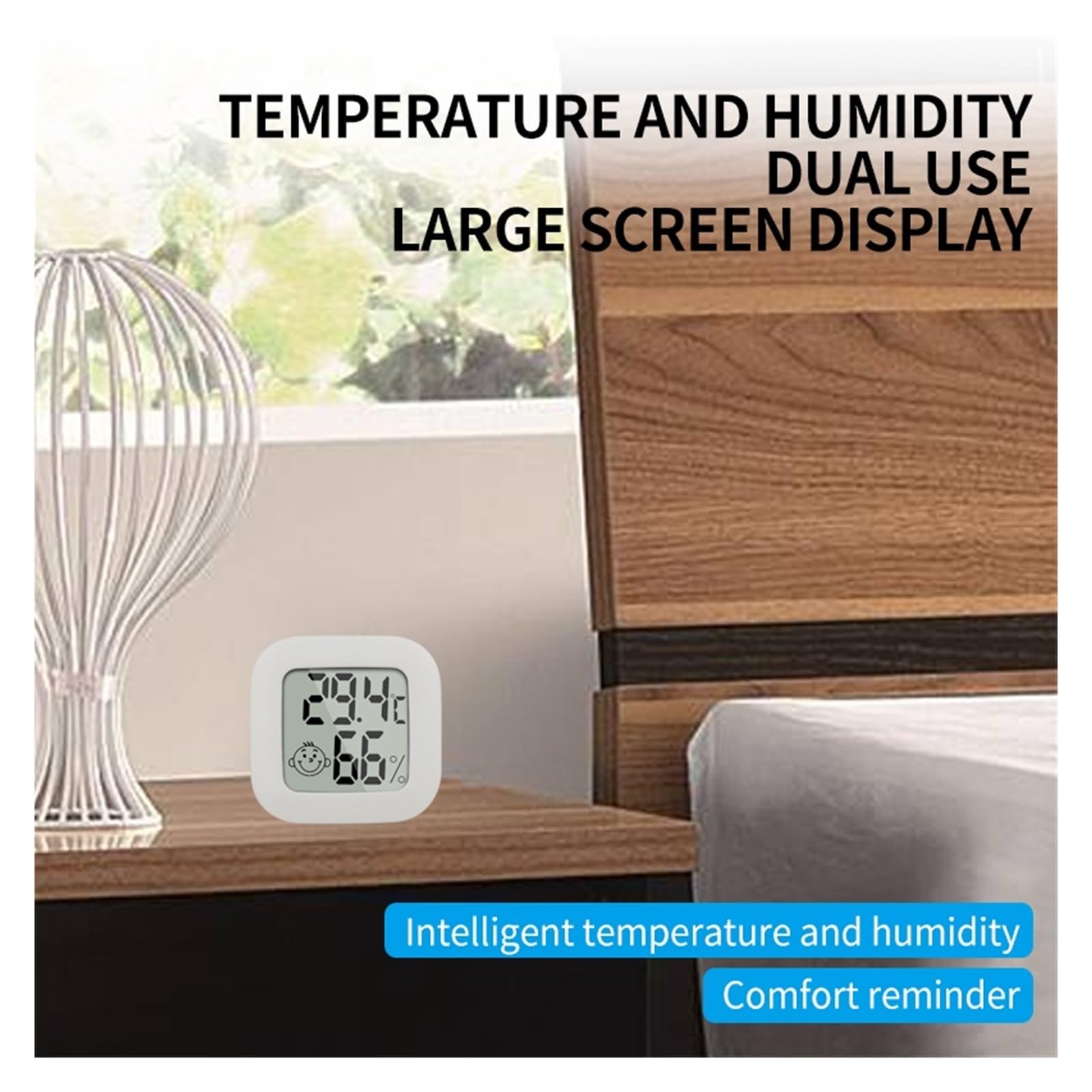 Mini LCD Cyfrowy Termometr Higrometr Kryty Elektroniczny Miernik Temperatury I Wilgotności Czujnik Gauge Stacja Pogodowa Dokładny Szybki Monitorowanie Czasie Rzeczywistym(ALL)