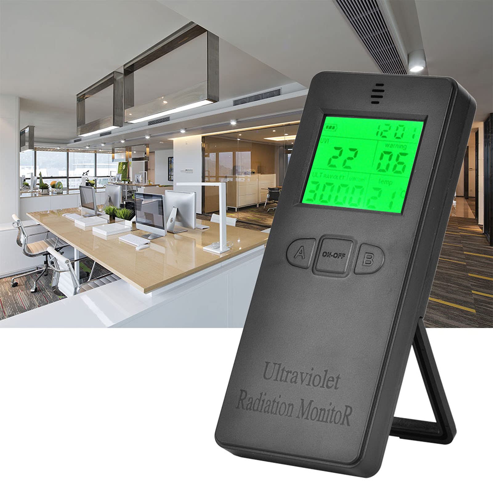 Misuratore di Indice UV Digitale Portatile, Radiometro Digitale, Tester di Radiazione UV con Display LCD Per Misurare La Luce UV