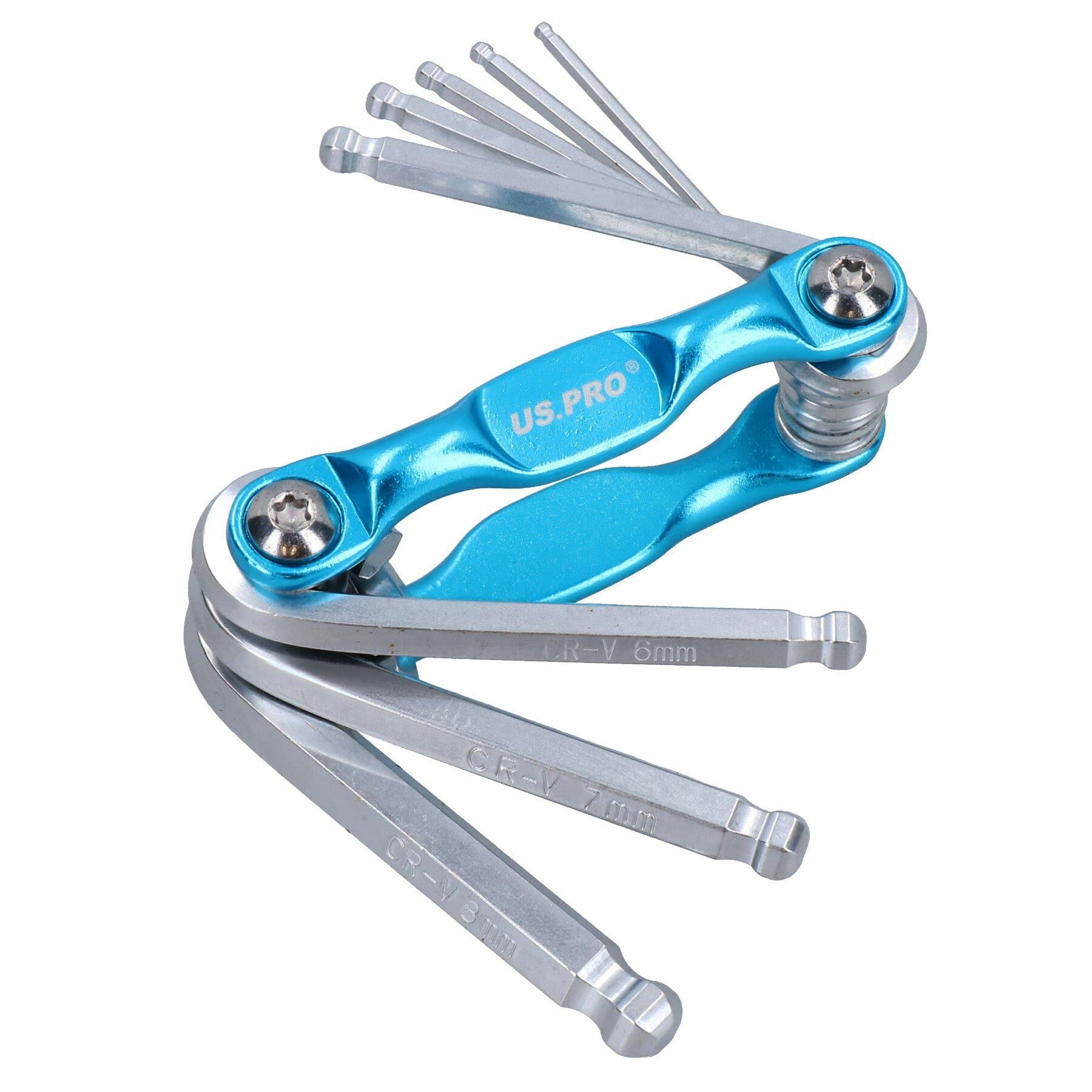AB Tools Metric MM Folding Ball Ended Allen Hex Key Set 2.5mm – 8mm 8pc Pocket Size