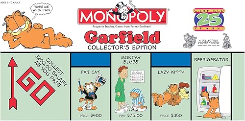USAOPOLY Monopoly EdiciĂłn de coleccionista de 25 aniversario de Garfield USAOPOLY Monopoly EdiciĂłn de coleccionista de 25 aniversario de Garfield