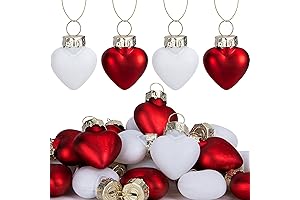 24 Miniature Heart Ornaments for Festive Decor