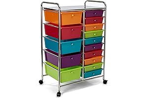 Seville Classics School and Craft Rolling Utility Organizer Storage Cart
