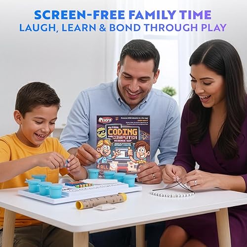 Miniatura 7 de Playz My First Coding & Computer Science Kit - Learn About Binary Codes, Encryption, Algorithms & Pixelation Through Fun Puzzling Activities Without