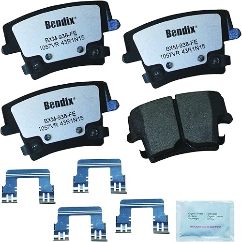 Miniatura 14 de Bendix Fleet Metlok MKD1770FM Pastillas de freno delanteras semimetálicas para Ford Expedition 2017-2010, F-150 2017-2010, Lobo 2020-2009, Lincoln