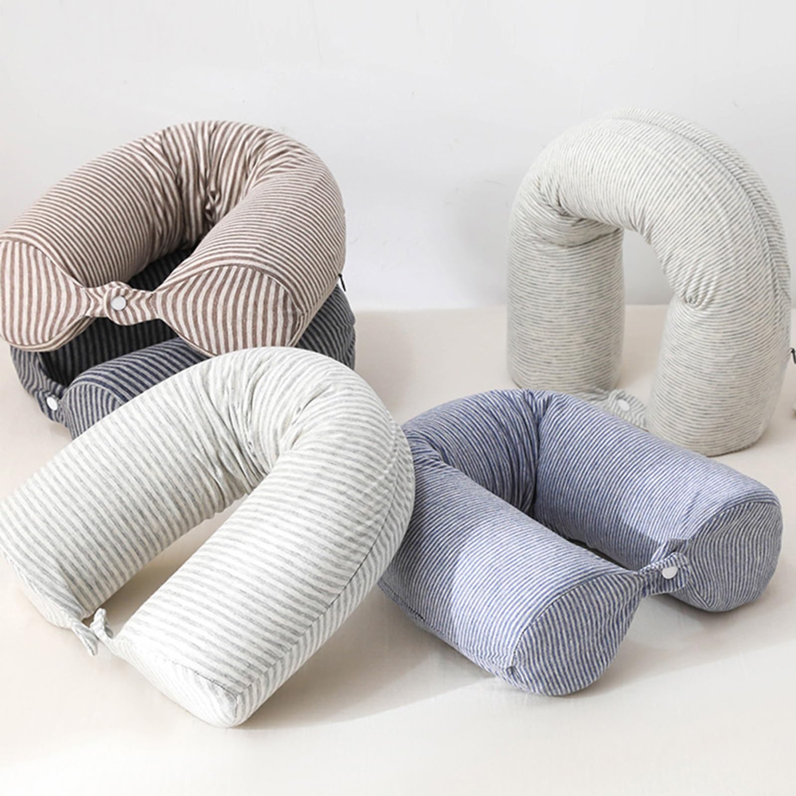 Nackenrolle Mit Bezug 58x10 cm Kissenrolle Aus Memory Foam Multifunktionales Nackenkissen Rollen Kissen Zum Schlafen Im Liegen Und Zur Unterstützung Von Rücken Und Beinen for Bett Und Sofa(Dark Blue)