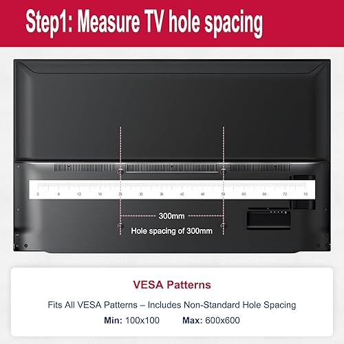 Miniatura 5 de Soporte de pared para TV ultradelgado, capacidad resistente de 200 libras, diseño totalmente metálico anticaídas, soporte de TV de montaje en pared