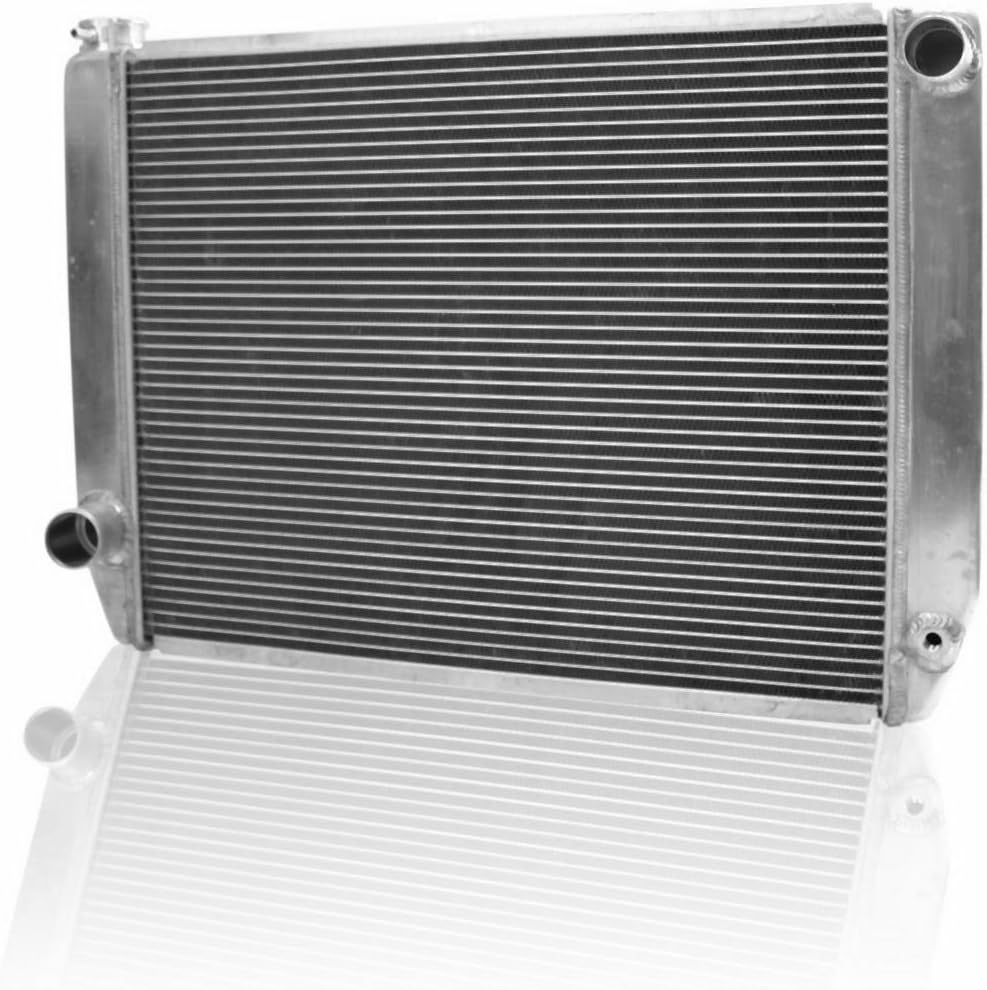Griffin Radiator 1-56242-X MaxCool 27.5" x 19" 2-Row Universal Radiator with 1.25" Tube and Top, Left, Bottom, Right Outlets