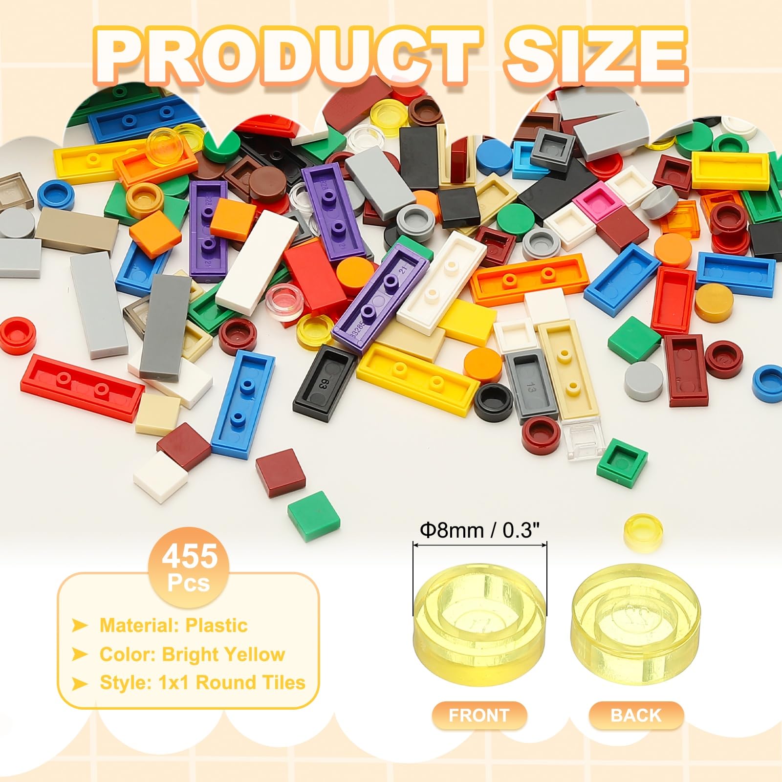 PATIKIL 455 Pcs Flat Blocks Bulk - Image 2