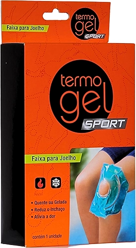 Termogel Faixa Térmica Para Joelho Em Gel Único Azul