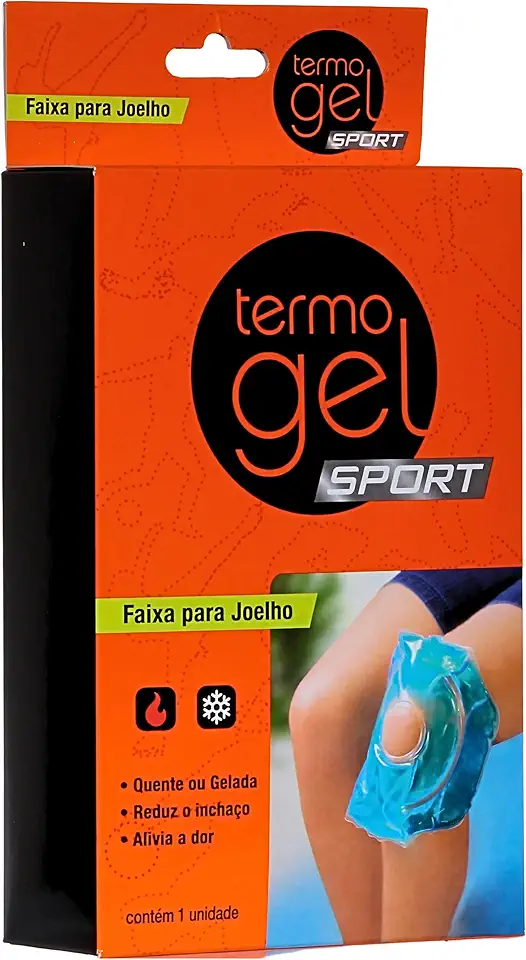 Termogel Faixa Térmica Para Joelho Em Gel Único Azul