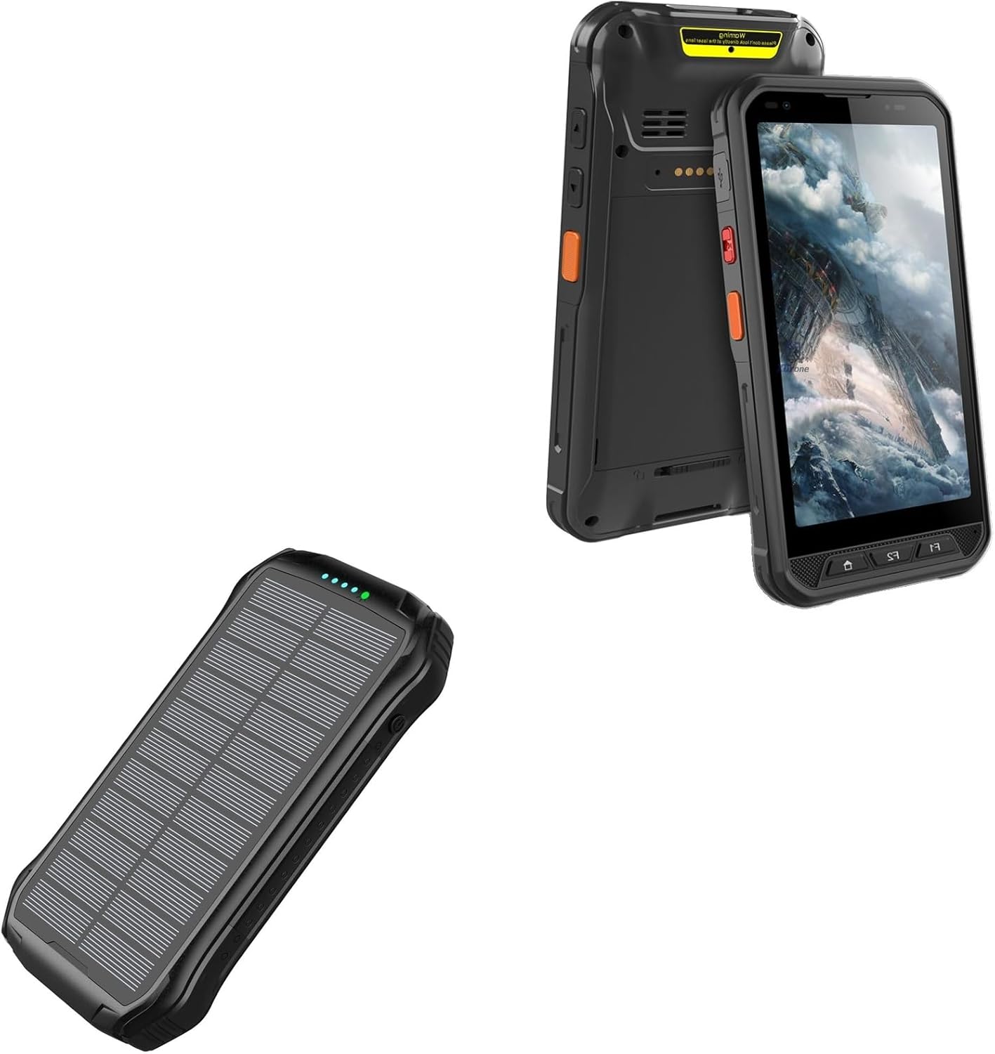 BoxWave Charger Compatible with Kcosit M790 (5.7 in) - Solar Wireless Rejuva PD Power Pack (16000mAh), Solar Powered Backup Power Bank - Jet Black