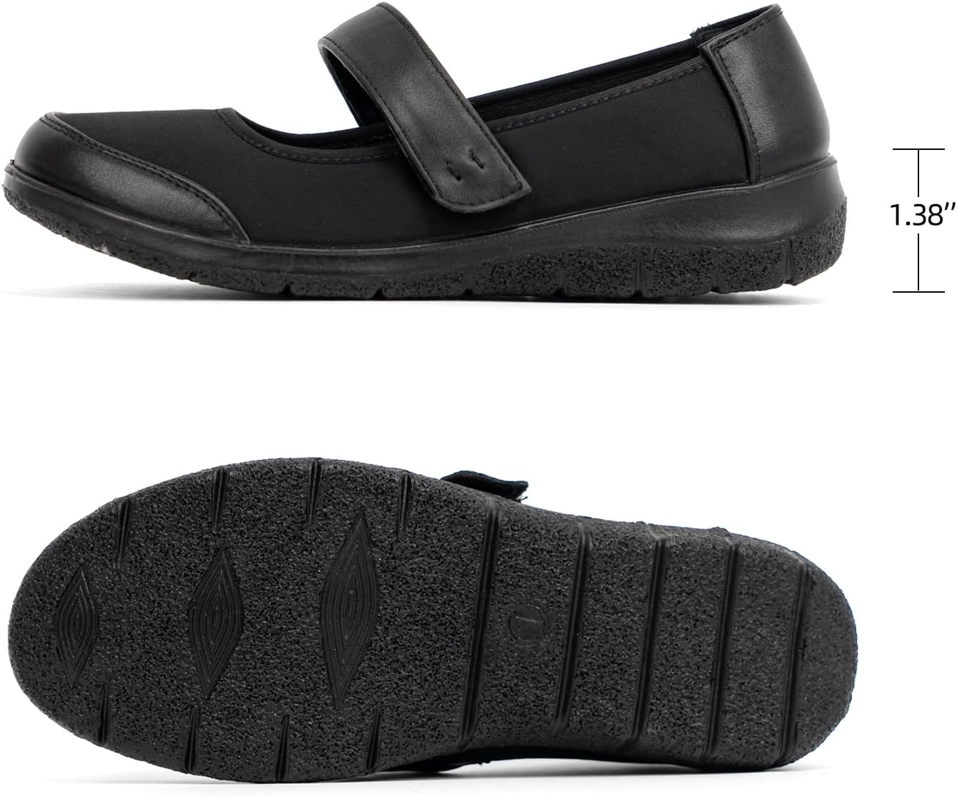 Women Orthopedic Mary Jane Flats Comfortable Bunions Walking Shoes Round Toe Lightw... - Image 2