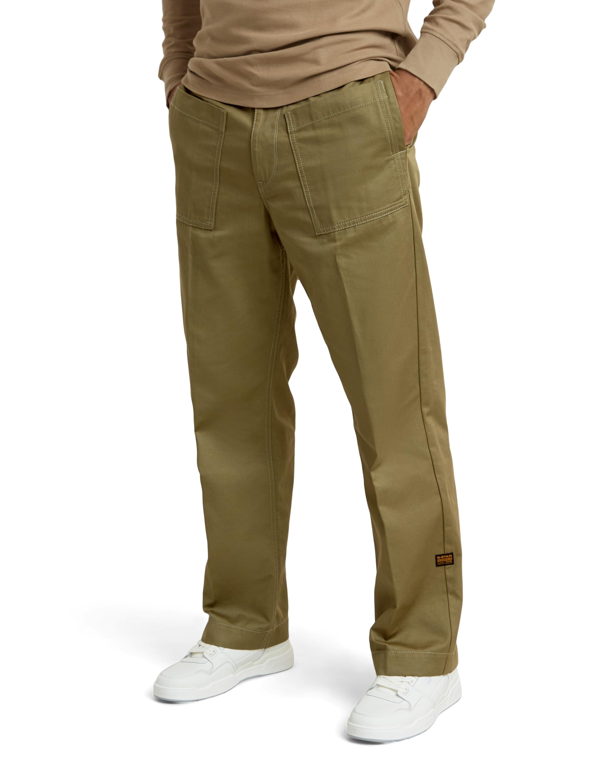 G-Star Men's Regular Straight Pocket Chino, Green (smoke olive D24911-C962-B212), 32W / 32L