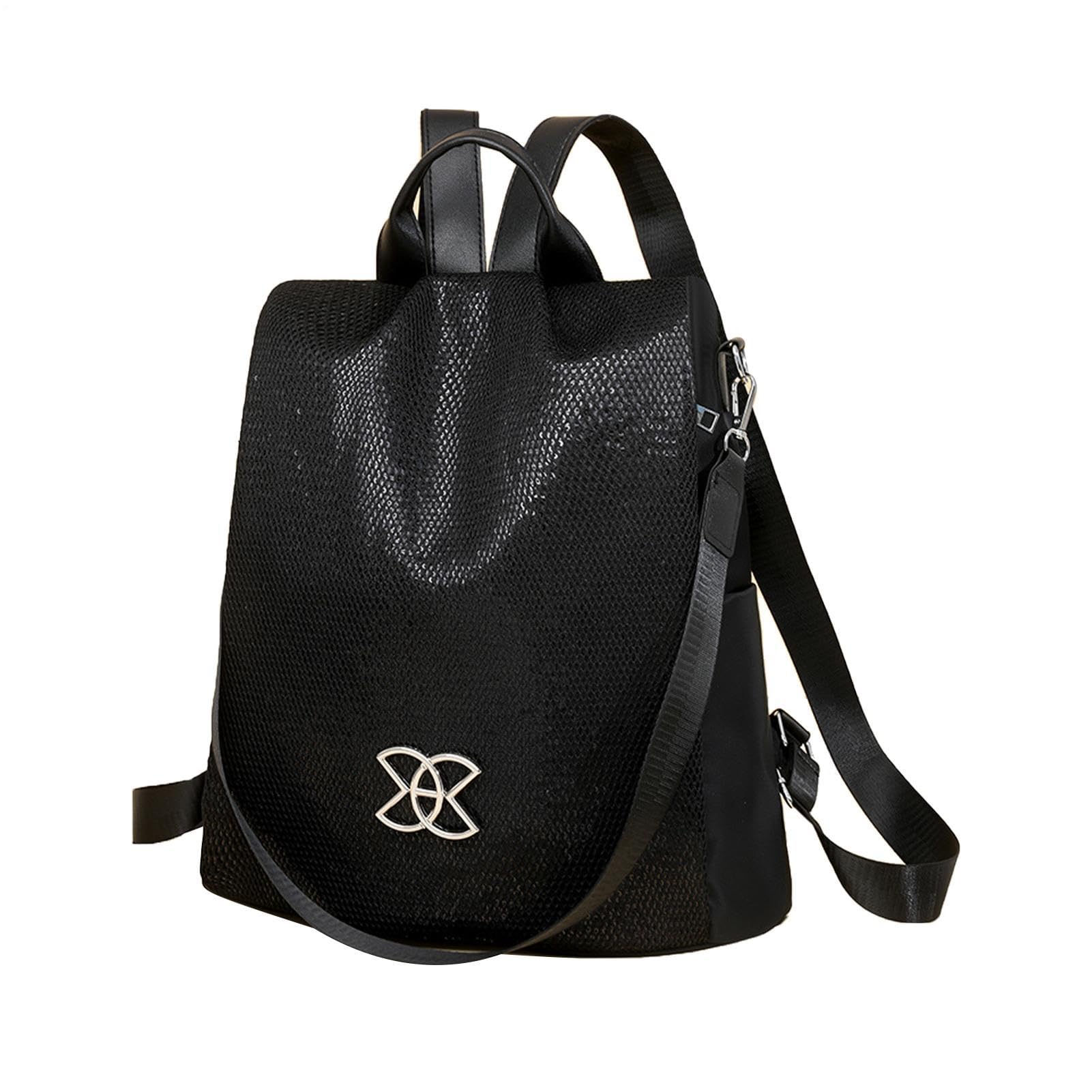 Zaino Antifurto ad Alta Capacità - Borsa a Spalla da Donna, 1 Pezzo, Zaino da Sicurezza con Apertura Nascosta, Tessuto Resistente all'Acqua con Cerniera Posteriore, Accessorio per il Pendolarismo