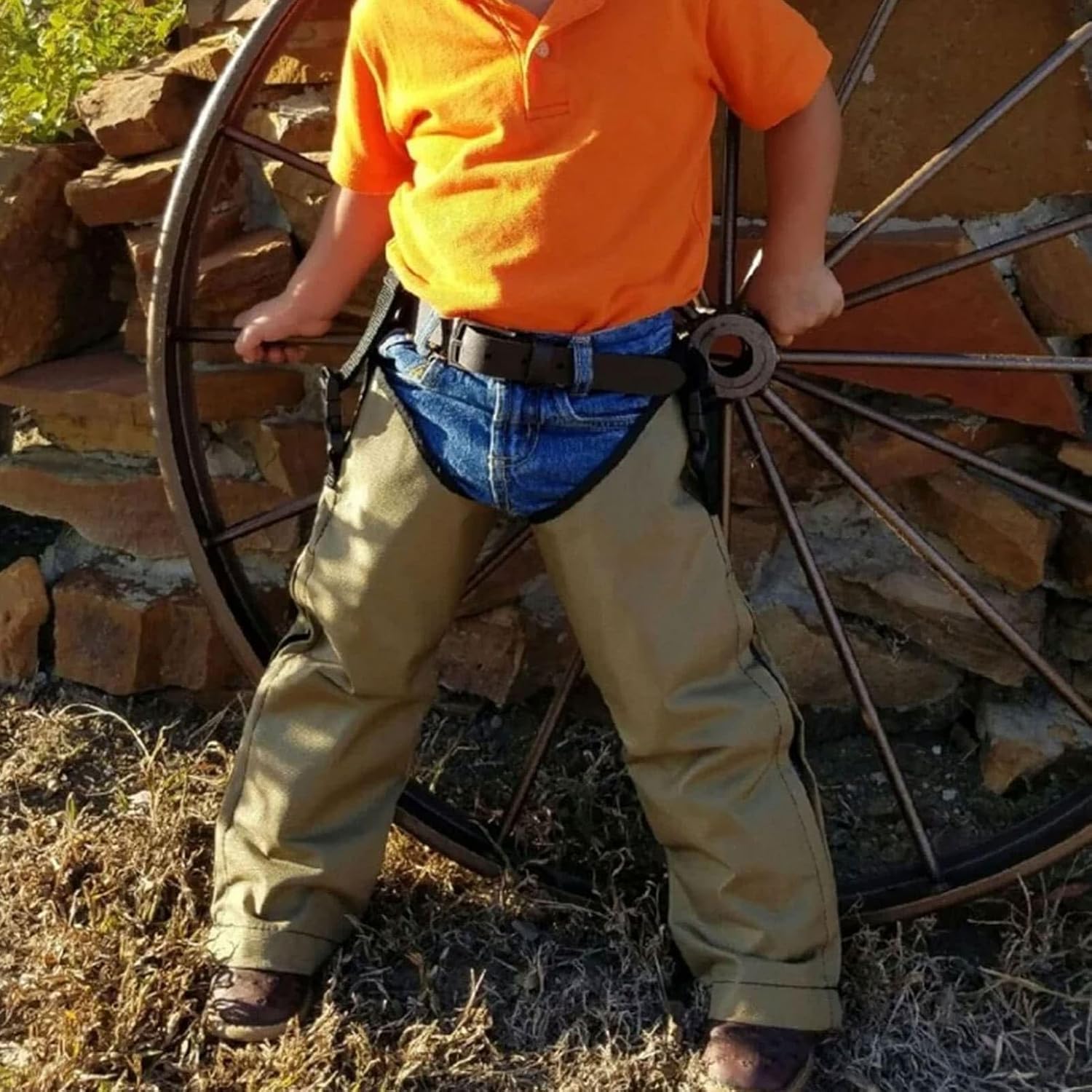 Youth Snake Guard Chaps (Khaki Tan, Youth Medium)