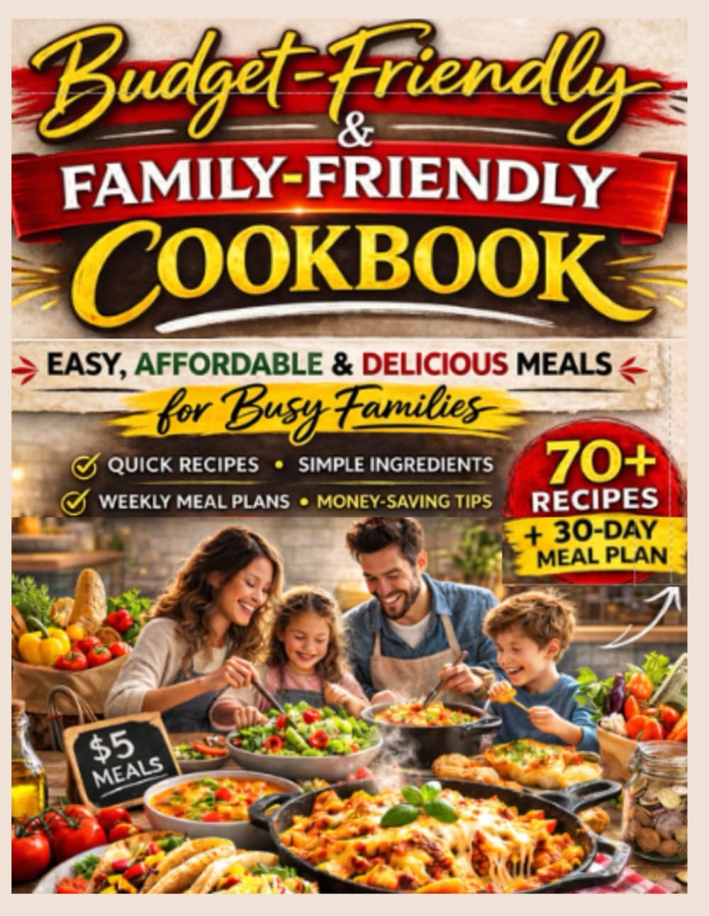 Budget-Friendly & Family-Friendly Cookbook: Easy, Affordable & Delicious Meals for Busy Families – Quick Recipes, Simple Ingredients, Weekly Meal Plans & Smart Money-Saving Strategies