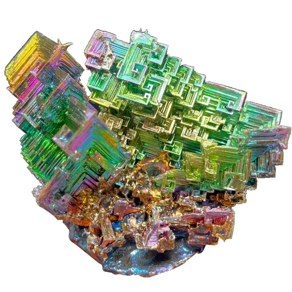 Large Bismuth Ore Crystal - (1-0.5kg) Iridescent Rainbow Metal - Home Decor, Education, Healing Stone, Collection