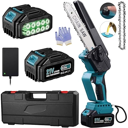 Motosega Mini Senza Fili 8 Pollici 1300W - Motore Brushless - Pompa - Foto 8