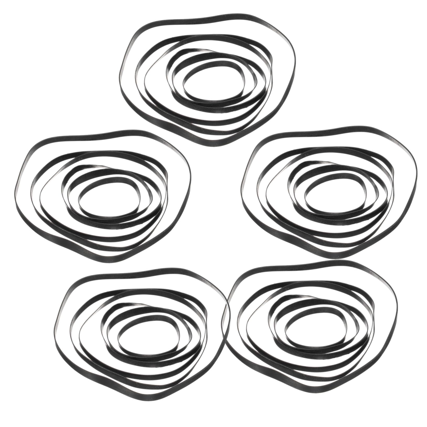 50 pezzi Cinghie Piatte per Cassette in Gomma Resistente Cinghia Ricambio per Registratori Nastro per Riparazione e Manutenzione Radiocassette Dimensioni Uso per Riproduttori