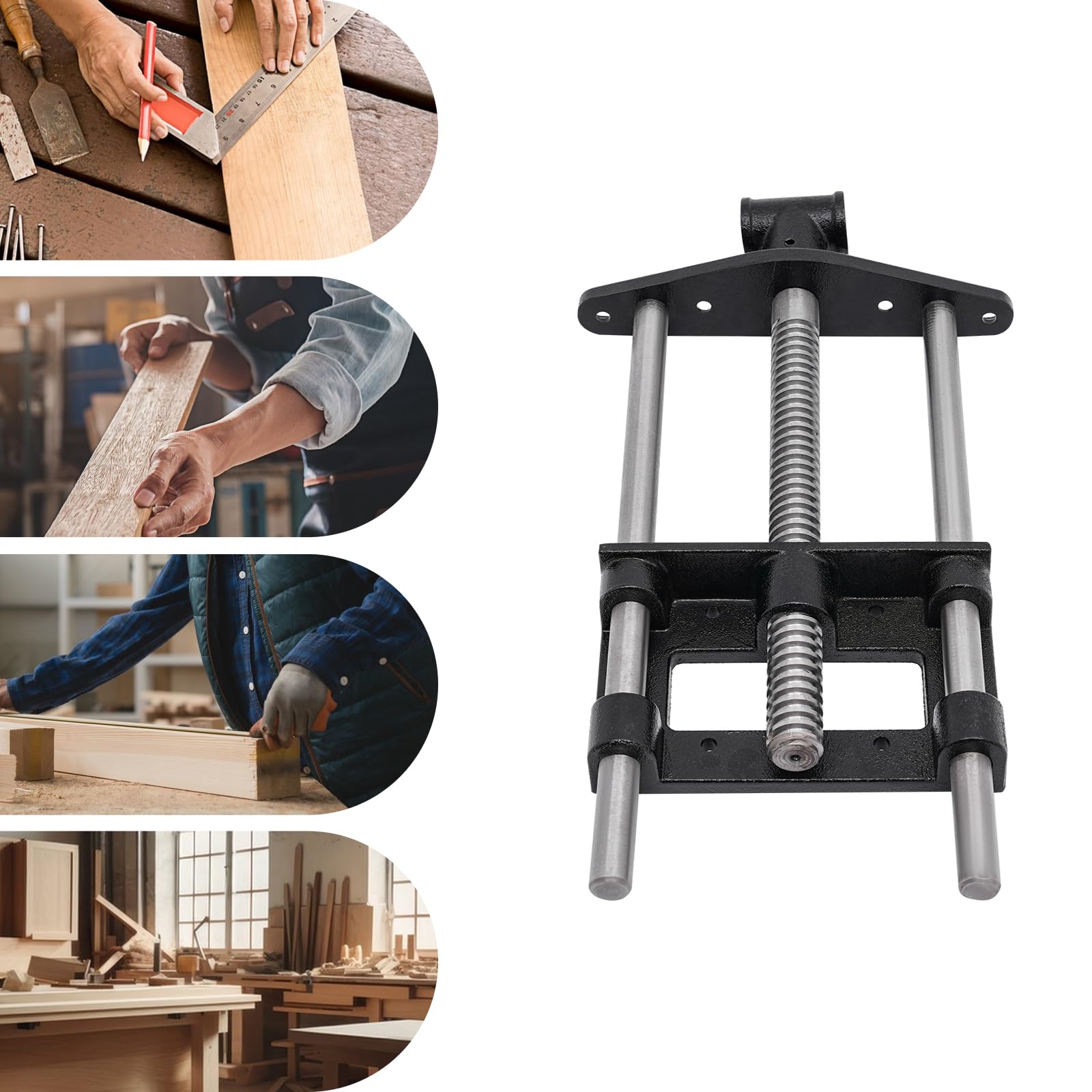 Morsa per legno, 180 mm, pinza per legno ad alte prestazioni, set di hardware con chiave per pialla, legno, pialla, tronchi, legno
