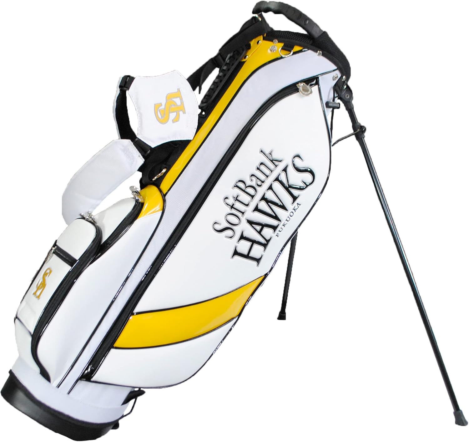 Fukuoka Softbank Hawks SBCB-3446 7.5 Type Stand Caddy Bag, White